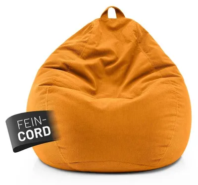 Produktbild von Lumaland Sitzsack 185l senfgelb Comfort Feincord