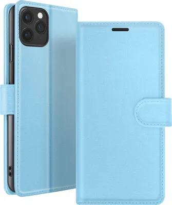 Obrázek produktu pro Zanaé, flipové pouzdro na iPhone 11 Pro Max s magnetickou klopou a držákem na karty, světle modré