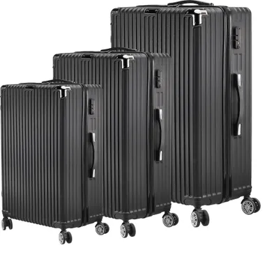 Produktbild von ProximaX Reisekoffer 3er Set ABS-Hartschale Klassische Koffer Trolley Kofferset Teleskopgriff Inkl. Reißverschluss-Schloss, 360° Rollen M-L-XL
