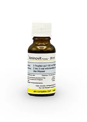 Produktbild von Aminovit Nahrungsergänzungsmittel für Vögel 20 ml – Vitamin B12, Aminosäuren & Vitamine