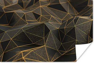 Produktbild von MuchoWow® Poster Abstrakt - Gold - 3D - Luxus - Kunst 180x120 cm - Fotoplakat