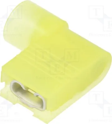 Obrázok produktu pre 1x Konektor: plochý, 6,35 mm, samica, izolovaný, 0,8 mm, 3,3 ÷ 5 mm², žltý, 19007-0040, izolovaný