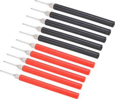 Produktbild von Prüfspitze Pin Rot Schwarz DIY Schraubanschluss Universalmultimeter Messleitung Nadel für Stromkreis