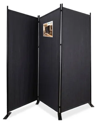 Produktbild von VOUNOT® Paravent Raumteiler 3 Teilig Freistehend Stoff Trennwand 262 x 30 x 173 cm Anthrazit