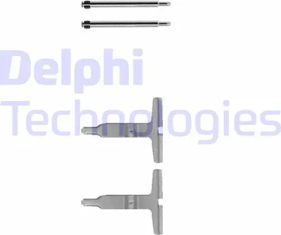 Produktbild von 4x DELPHI LX0312 Zubehörsatz Scheibenbremsbelag Hinten passend für MERCEDES-BENZ C-Klasse Limousine (W203) C-Klasse Limousine (W202) SLK (R170) CLK