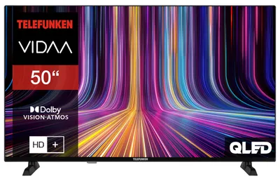 Produktbild von Telefunken Fernseher 50 Zoll QLED Smart TV VIDAA 4K UHD HDR Dolby Vision, HD+ 6 Monate, Triple-Tuner