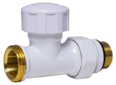 Produktbild von sanicomfort Thermostatventil Unterteil 1/2 Zoll, Design DG weiß RAL 9016