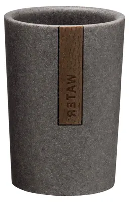 Produktbild von Becher Pierra, Polyresin, Farbe: Grau