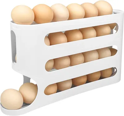 Image de Support à œufs avec fonction de rotation automatique, antidérapant, pour 12 œufs, idéal pour la cuisine