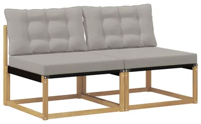 Produktbild von vidaXL Outdoor Mittelsofa Massivholz Akazie Weiß