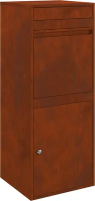 Produktbild von Paketdrop-Box mit Tür Rostig 41 x 38 x 103 cm Wetterfeststahl