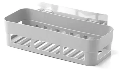 Produktbild von Wandmontiertes, einlagiges Badezimmer-Aufbewahrungsregal, Heimdekoration (Grau)