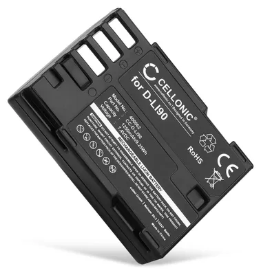 Image de CELLONIC 1x Batterie pour Appareil photo Compatible avec Pentax K-1, K-3, 645Z, D-LI90 - (1250mAh, 7.4V)
