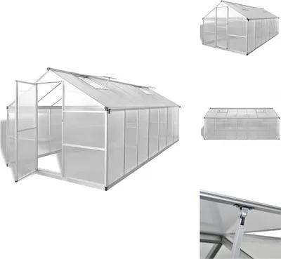 Produktbild von vidaXL Gewächshaus Verstärkt Aluminium 10,53 m² - Gewächshäuser