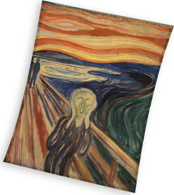 Obrázek produktu pro Mikroplyšová deka Edvard Munch Výkřik 150x200 cm