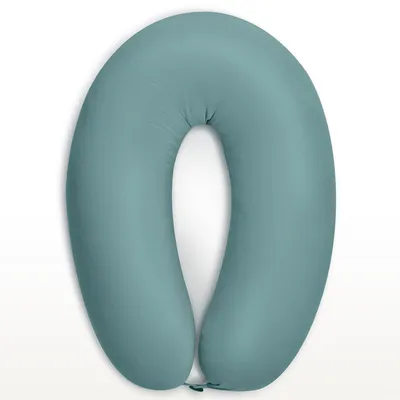 Produktbild von Stillkissen XXL 190×30 cm – ergonomisch, flüsterleise & formstabil – mit Faserbällchenfüllung & Premium-Jersey-Bezug Jersey Zart-Mint