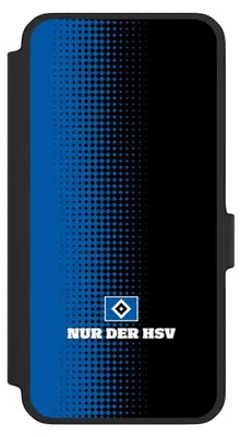 Produktbild von NIVOCASE Klapphülle für Samsung Galaxy A56 5G  Handyhülle aus Kunst Leder NIVOflip schwarz HSV Logo Offizielles Lizenzprodukt