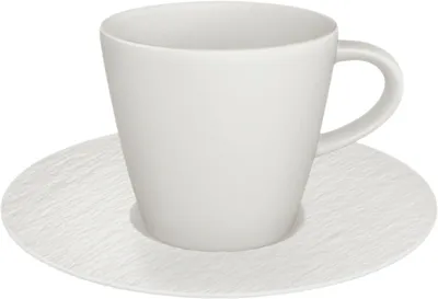 Produktbild von Villeroy & Boch Espressotasse und Untertasse Manufacture Rock - Weiß - 60 ml