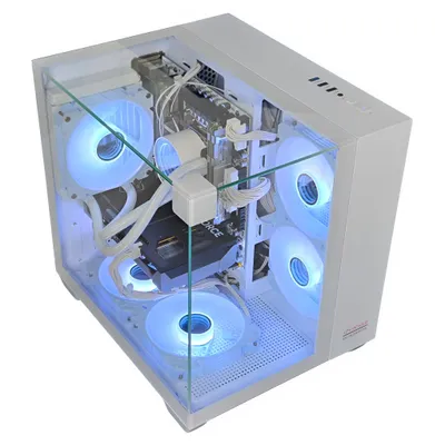Obrázok produktu pre Herný počítač WHITE | NVIDIA RTX 5060 | 64 GB RAM, 1 TB SSD | Intel 12-jadrový procesor | RGB ventilátory s diaľkovým ovládaním | Vodné chladenie | Wi-Fi 5 | Windows 11 | TPM 2.0