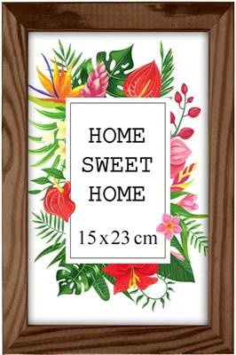 Obrázek produktu pro MG Design rámeček na obrazy 15 x 23 cm - barva hnědá, ze dřeva, s akrylovým sklem - pro vertikální nebo horizontální zavěšení/postavení, na fotografie, plakáty