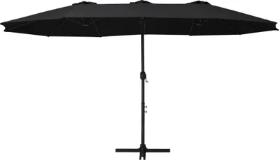 Obrázek produktu pro vidaXL Slunečník s hliníkovým stožárem 460x270 cm černý