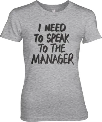 Produktbild von I Need To Speak To The Manager Girly Tee - X-Large - HeatherGrey