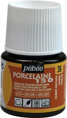 Produktbild von Pebeo Porcelaine 150, 45 ml, 36 Bernsteinbraun