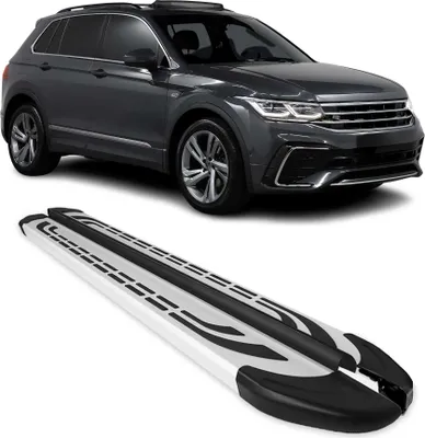Image de Marchepieds Latéraux pédale pour VW Tiguan II 2016-2023 Aluminium Gris 2Pcs