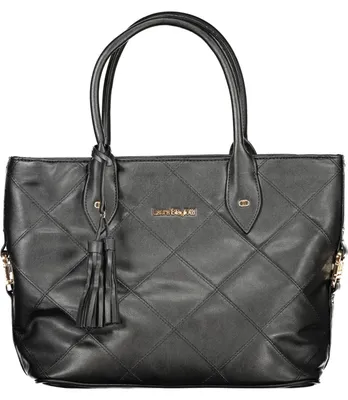 Produktbild von Elegante schwarze Tasche mit verstellbarem Riemen und Kontrastdetails