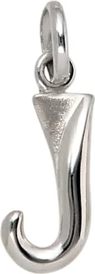 Produktbild von JOBO Anhänger Buchstabe J 925 Sterling Silber rhodiniert teilmattiert