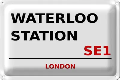 Produktbild von Blechschild London 18x12cm Waterloo Station SE1