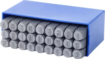 Obrázok produktu pre Súprava ručných pečiatok Heidenpeter, okrúhla, 27 kusov, A - Z, výška znaku 10 mm 011-10