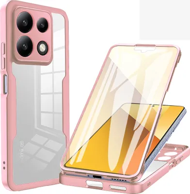 Produktbild von Schutzhülle für Xiaomi Redmi Note 13 Pro 5G, Eingebautem Displayschutz 360 Grad Komplettschutz Handyhülle Pink