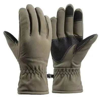 Image de Gants d'hiver pour l'extérieur, antidérapants, imperméables et compatibles avec les écrans tactiles, de couleur verte, taille XXL