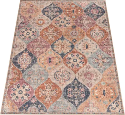 Produktbild von Paco Home Vintage Boho Stil Moderner Wohnzimmerteppich Kurzflor Rutschfest 200x280 cm