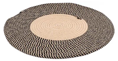 Rundes Jutetapijt, umkehrbar, 45 cm, Retro-Stil