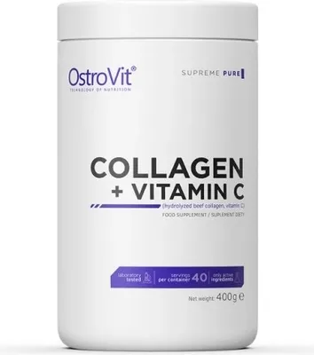 Produktbild von OstroVit Collagen + Vitamin C (400g) Natural - Eiweie - Kollagen