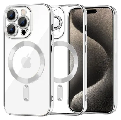 Zdjęcie produktu dla Techsuit Crystal MagSafe etui do iPhone 15 Pro Max - srebrne (Silver)