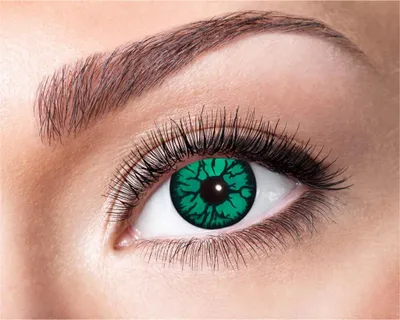 Produktbild von Eyecatcher Motivlinsen - farbige 3-Monats-Kontaktlinsen | m31 - Monster Grün