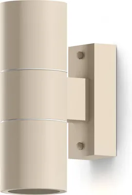 Image de Applique murale Calex Turin, résistante aux éclaboussures, comprenant un spot GU10, couleur beige