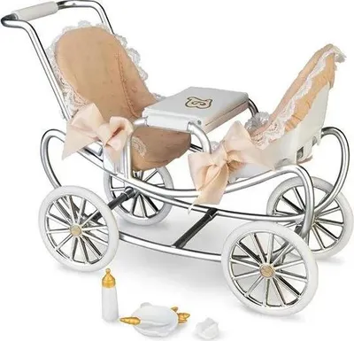 Produktbild von Barriguitas Zwillings Puppenwagen Silber  Silber One Size