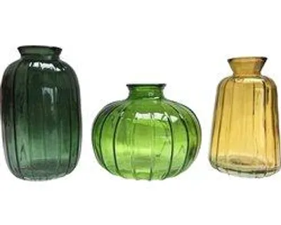 Imagen del producto de Conjunto de jarrones para cactus – Verde – 3 unidades – 7 x 11 cm
