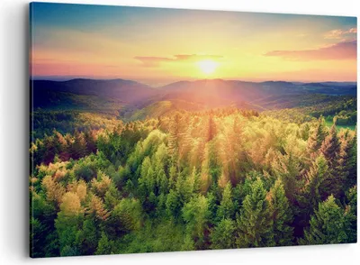 Produktbild von Bild auf Leinwand - Leinwandbild - Berge Natur - 100x70cm - Wand Bild - Wanddeko - Wandbilder - Leinwanddruck - Bilder - Kunstdruck - Wanddekoration - Leinwand bilder - Wandkunst - AA100x70-3697