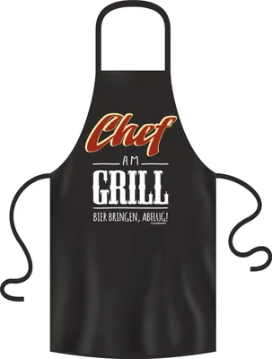 Produktbild von Grillschürze, Kochschürze, Küchenschürze, Chef am Grill, Rahmenlos® 2982