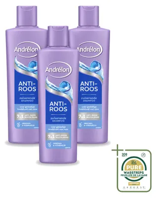 Image de 3 flacons de shampooing Andrélon Anti-pellicules - 250 ml - Lot de 3