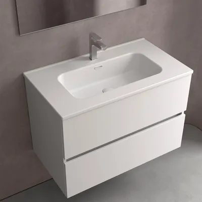 Produktbild von Waschbecken CONSTANZA 610 Ohne Siphon und Klicker-Ablauf MATT-WEISS 610 x 20 x 460 mm