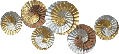 Produktbild von Wanddekoration "Kreise" in silber/gold/broncebraun
