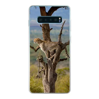 Produktbild von MuchoWow® Handyhülle Schutzhülle Hülle für Samsung Galaxy S10 Lite Leopard - Baum - Tier Silikon Softcase Handy Hülle - Schutz