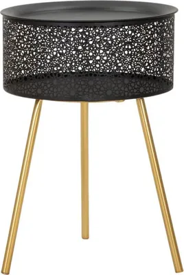 Immagine prodotto di Tavolino Basso Ø35x50 cm in Metallo Nero