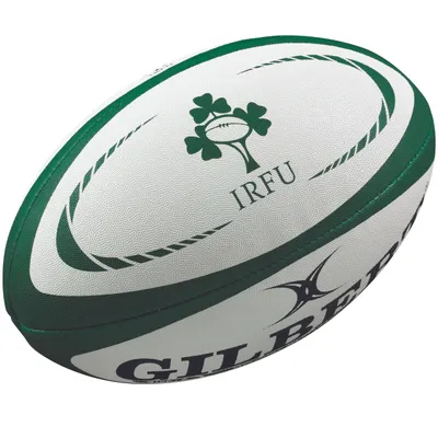 Immagine prodotto di Set di 10 palloni da rugby replica Gilbert, modello Irlanda, taglia media, colore verde, per bambini